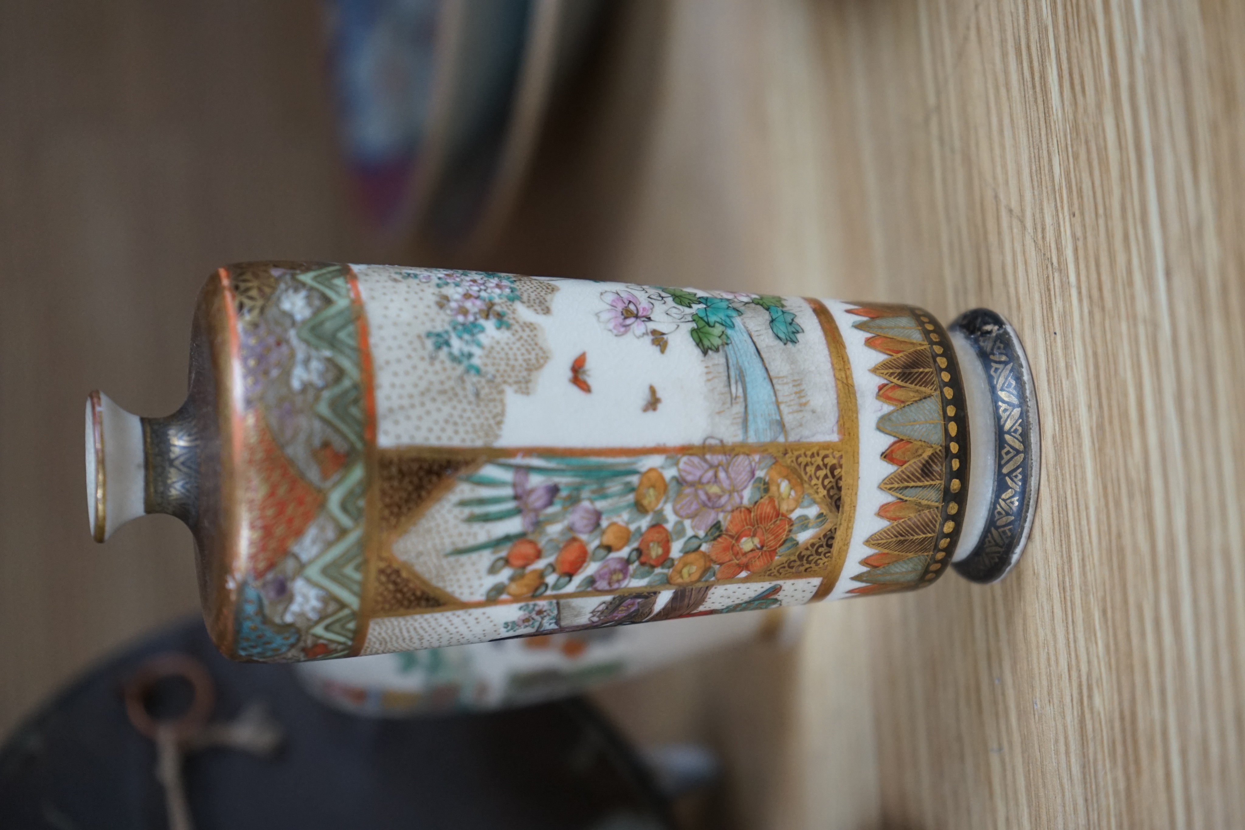 Japanese satsuma wares, Meiji, signed.